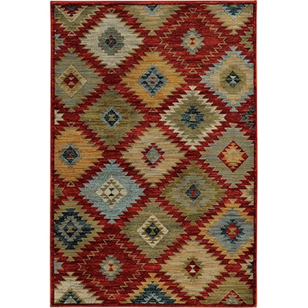 Sphinx By Oriental Weavers Oriental Weavers Sedona 5936D 10x13 Rectangle - Red/ Multi-Nylon/PolyP S5936D300390ST